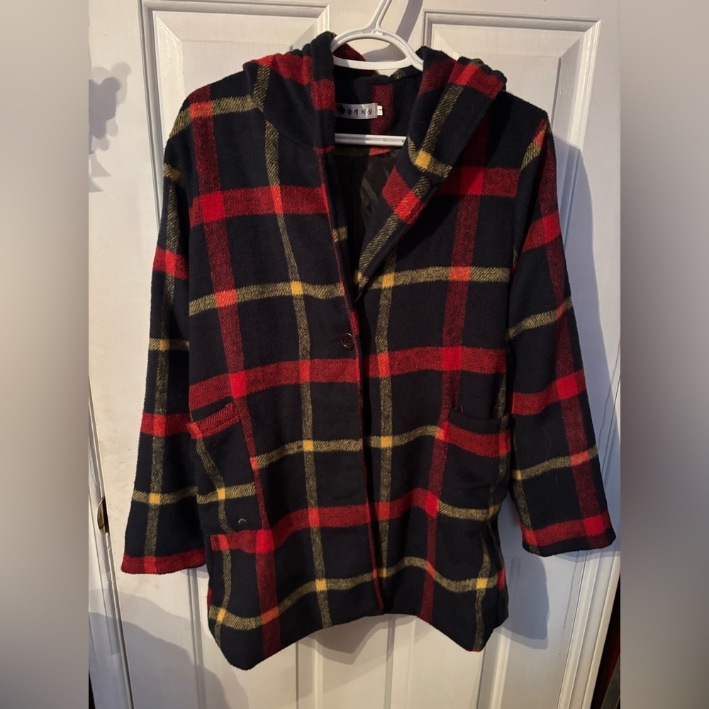 Plaid Hooded Coat